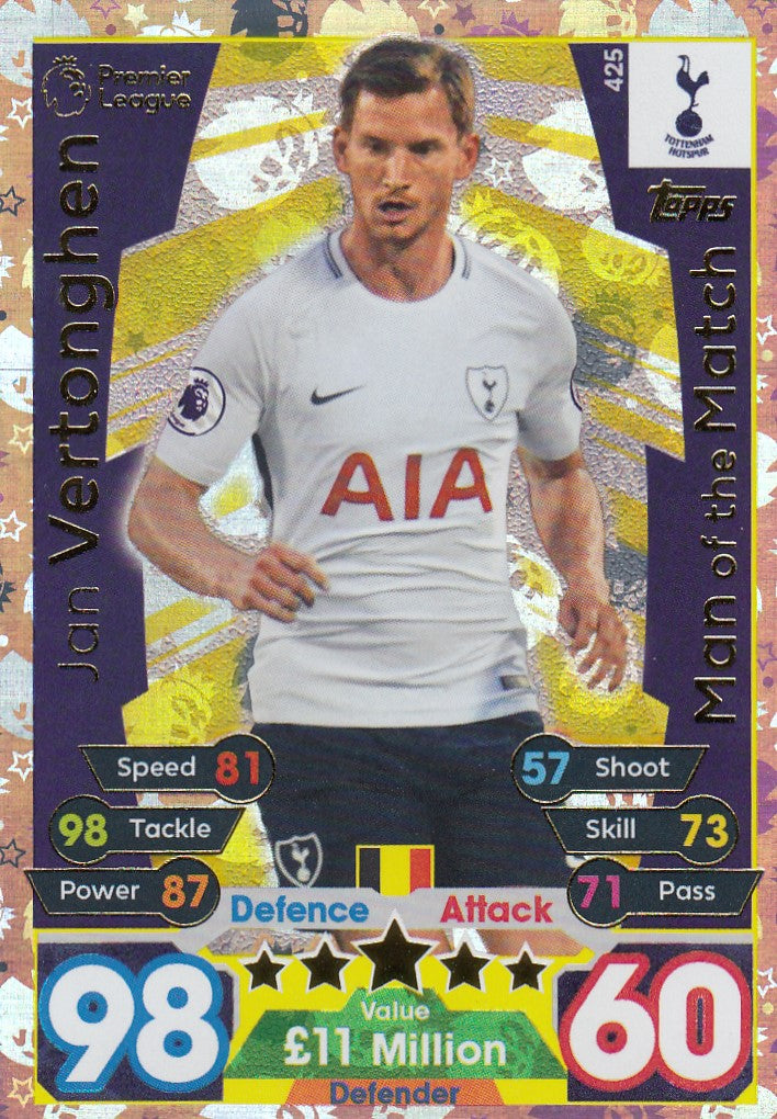 425. JAN VERTONGHEN - TOTTENHAM - MAN OF THE MATCH