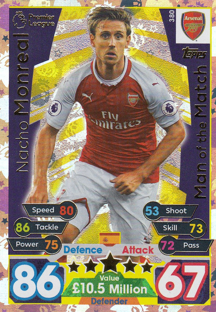 380. NACHO MONREAL - ARSENAL - MAN OF THE MATCH