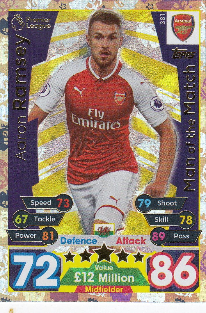 381. AARON RAMSEY - ARSENAL - MAN OF THE MATCH