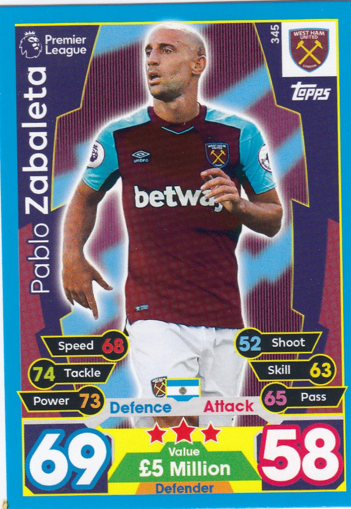 345. PABLO ZABALETA - WEST HAM UNITED
