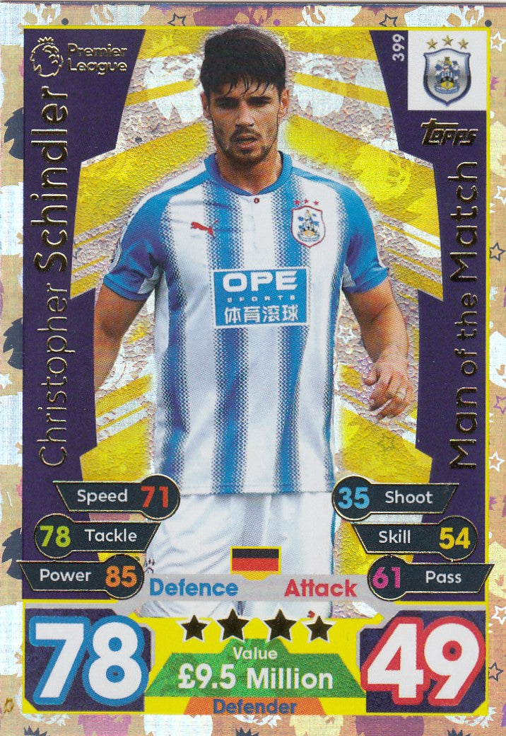 399. CHRISTOPHER SCHINDLER - HUDDERSFIELD - MAN OF THE MATCH