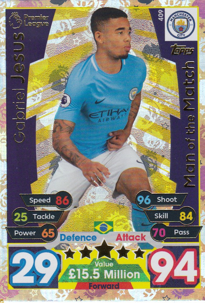 409. GABRIEL JESUS - MANCHESTER CITY - MAN OF THE MATCH