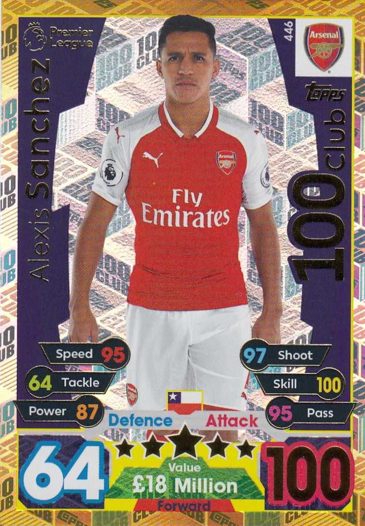 446. ALEXIS SANCHEZ - ARSENAL - 100CLUB