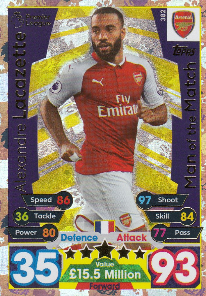 382. ALEXANDRE LACAZETTE - ARSENAL - MAN OF THE MATCH