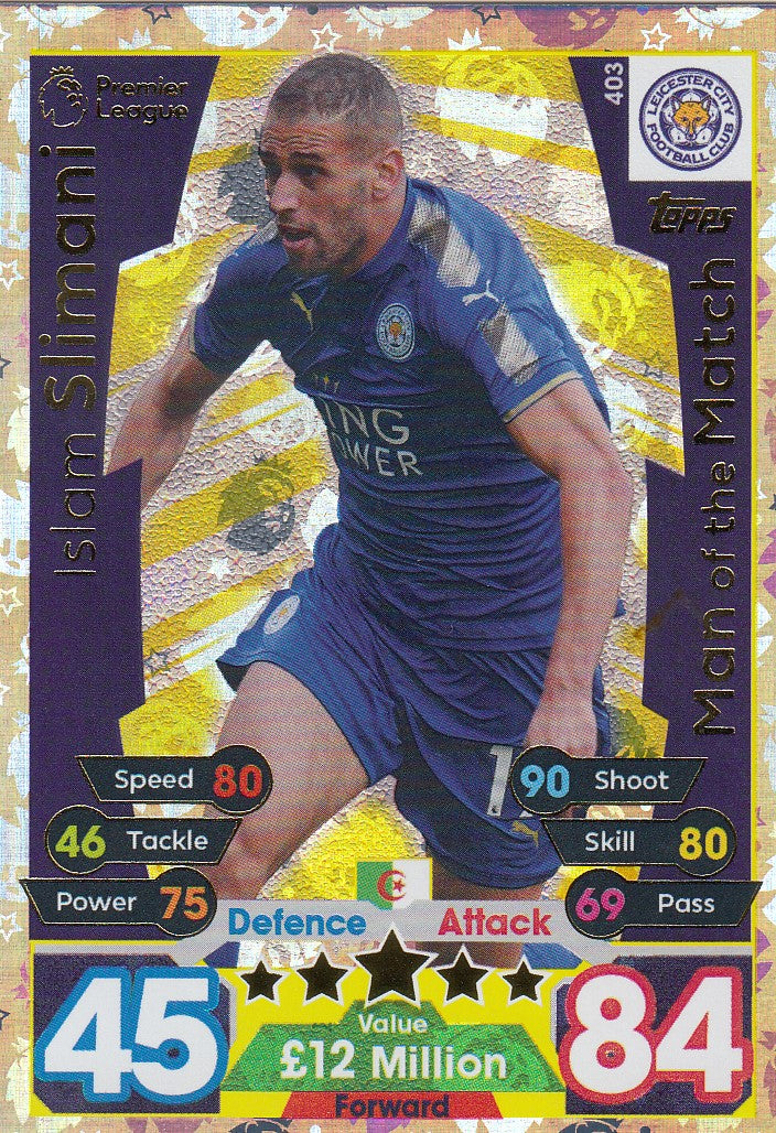 403. ISLAM SLIMANI - LEICESTER CITY - MAN OF THE MATCH
