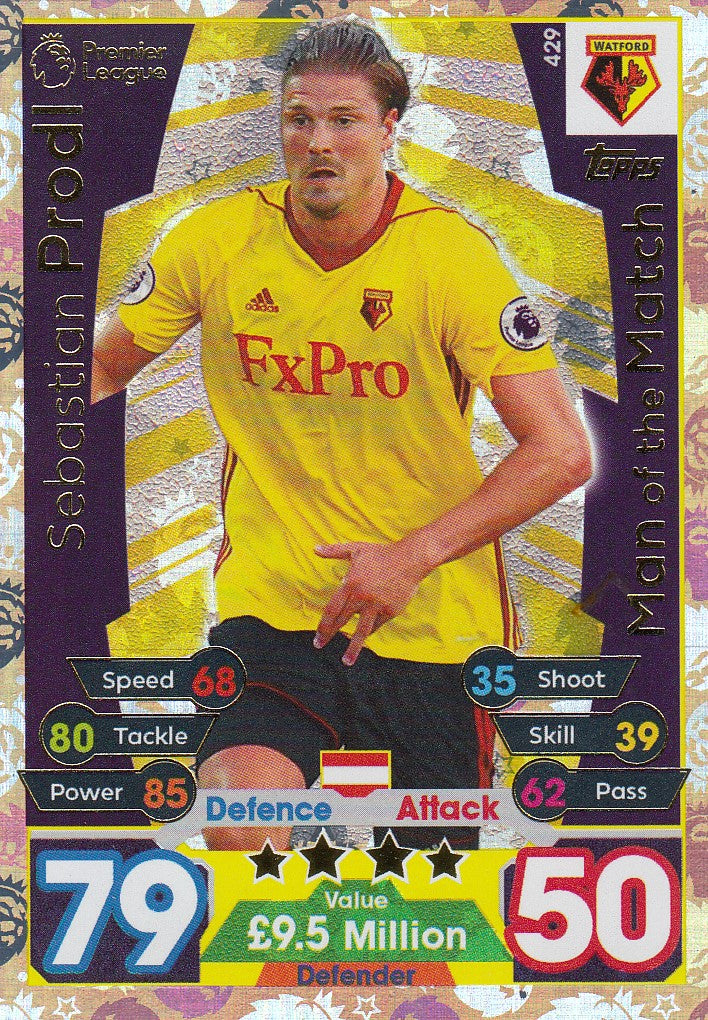429. SEBASTIAN PRODL - WATFORD - MAN OF THE MATCH