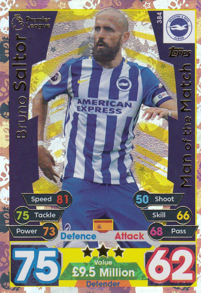 384. BRUNO SALTOR - BRIGTHON & HOVE ALBION - MAN OF THE MATCH
