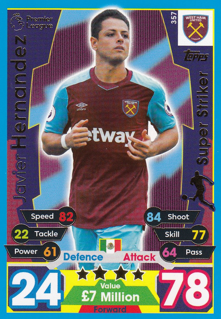 357. JAVIER HERNANDEZ - WEST HAM UNITED - SUPER STRIKER