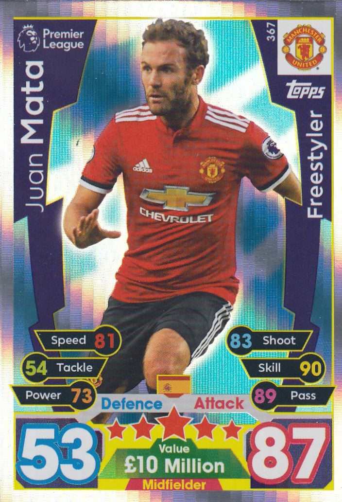 367. JUAN MATA - MANCHESTER UNITED - FREESTYLER