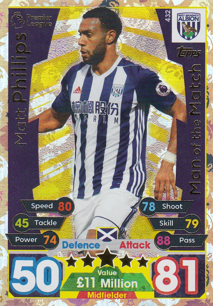 432. MATT PHILLIPS - WEST BROMWICH ALBION - MAN OF THE MATCH