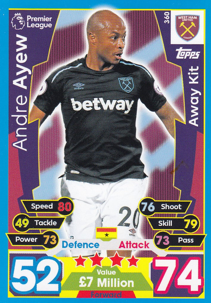 360. ANDRE AYEW - WEST HAM UNITED - AWAY KIT