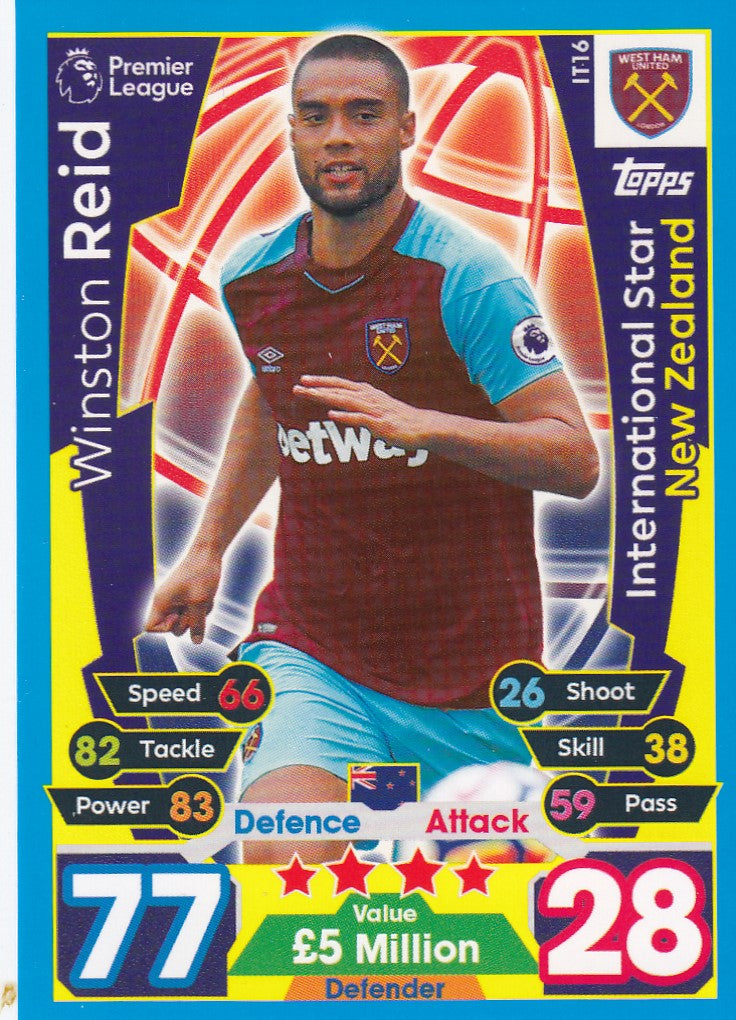 EX-IT16. WINSTON REID - WEST HAM - INTERNATIONAL STAR - NEW ZEALAND