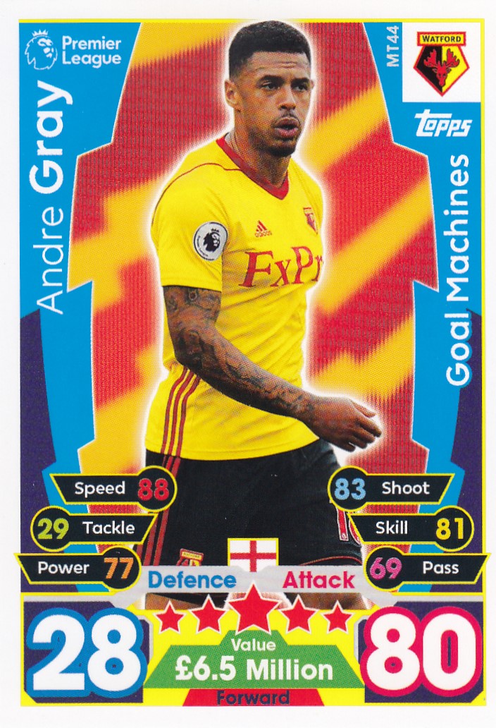EX-MT44. ANDRE GRAY - WATFORD - GOAL MACHINES