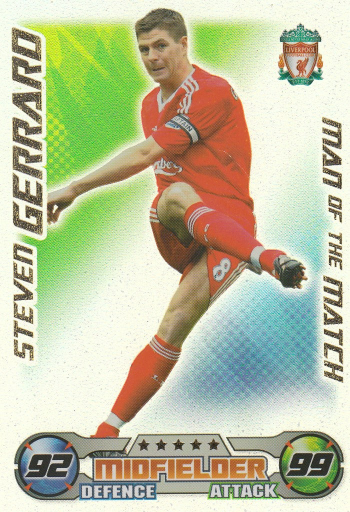 MOM026. STEVEN GERRARD - LIVERPOOL - MAN OF THE MATCH