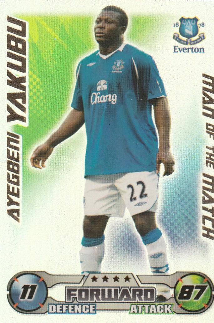 MOM018. AYEGBANI YAKUBU - EVERTON - MAN OF THE MATCH