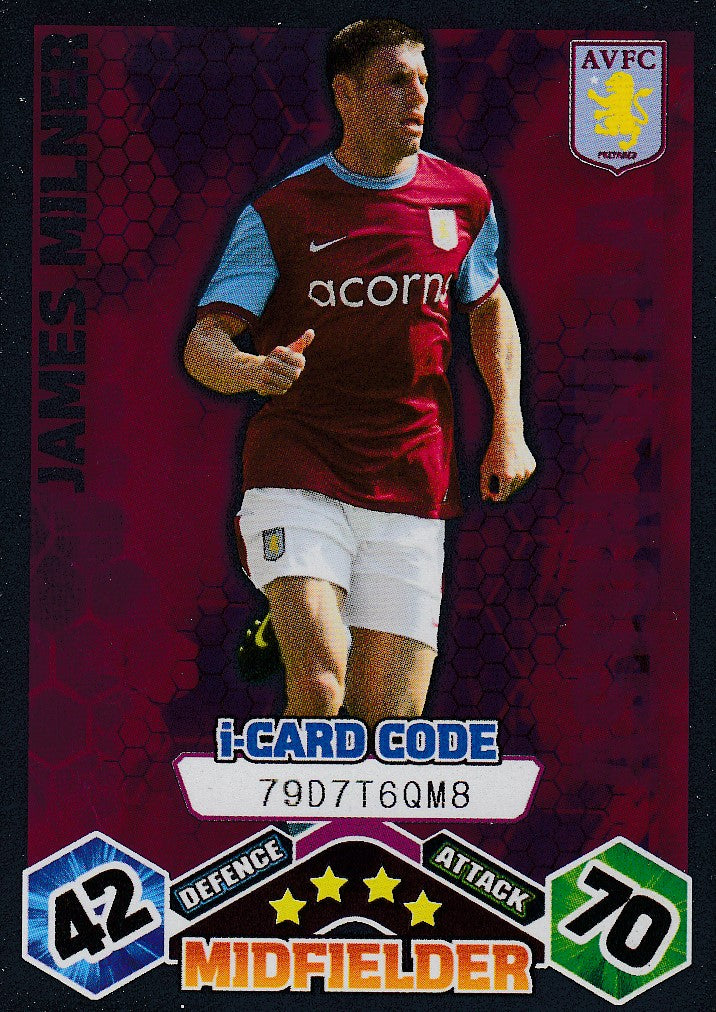036. JAMES MILNER - ASTON VILLA - i-CARD