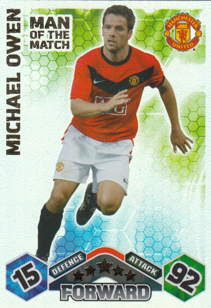 MOM-039. MICHAEL OWEN - MANCHESTER UNITED - MAN OF THE MATCH