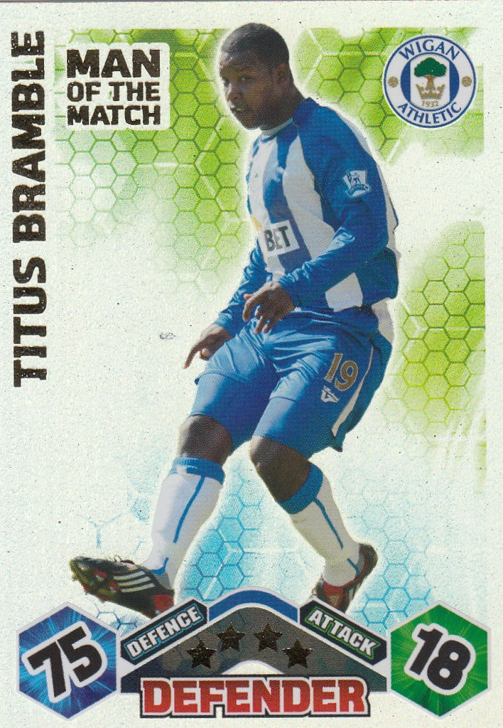MOM-055. TITUS BRAMBLE - WIGAN ATHLETIC - MAN OF THE MATCH