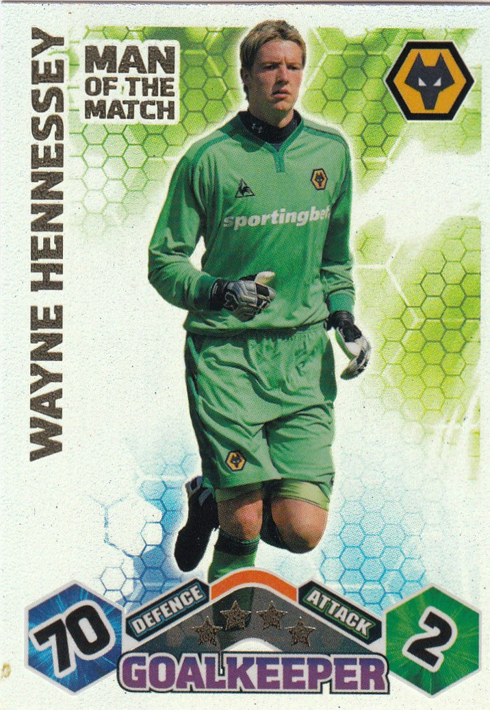 MOM-058. WAYNE HENNESSEY - WOLVERHAMPTON WANDERERS - MAN OF THE MATCH