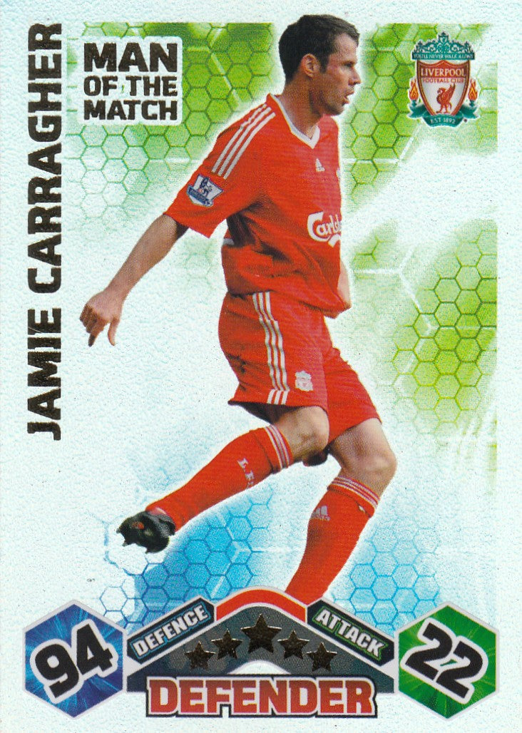 MOM-032. JAMIE CARRAGHER - LIVERPOOL - MAN OF THE MATCH