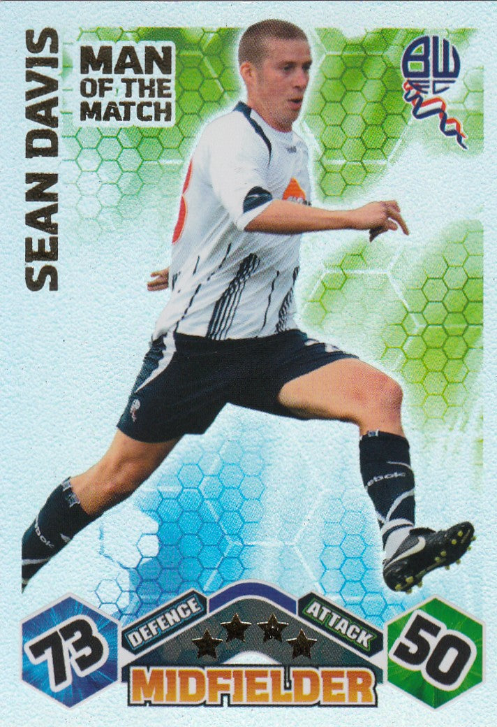 MOM-014. SEAN DAVIS - BOLTON WANDERERS - MAN OF THE MATCH