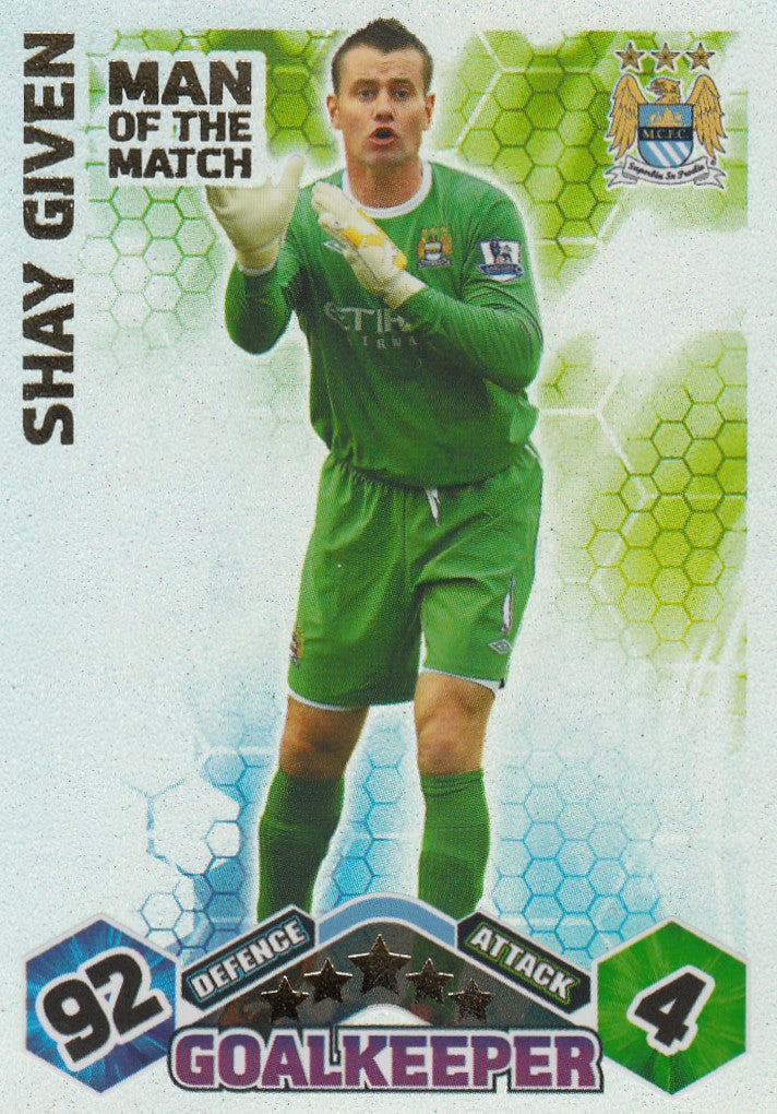 MOM-034. SHAY GIVEN - MANCHESTER CITY - MAN OF THE MATCH