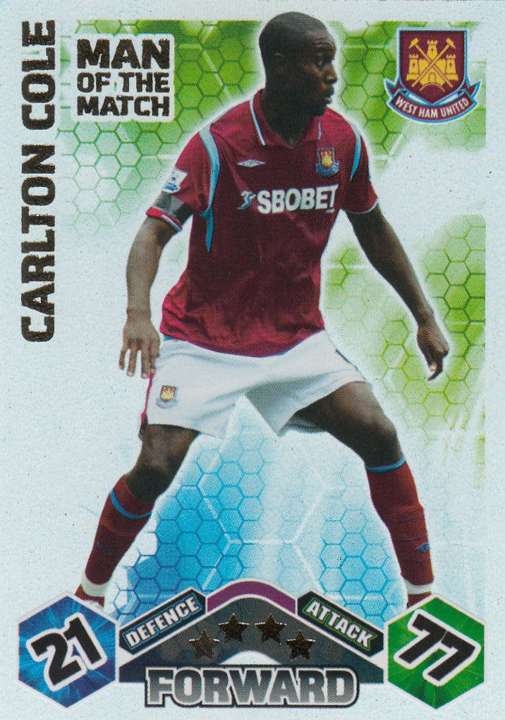 MOM-054. CARLTON COLE - WEST HAM UNITED - MAN OF THE MATCH