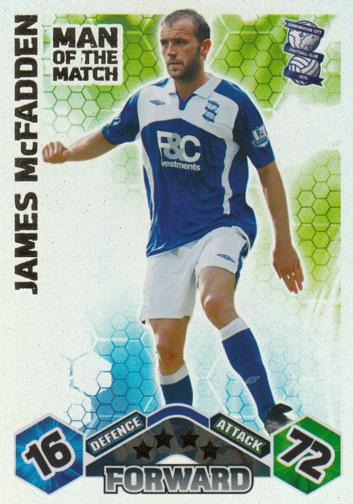 MOM-009. JAMES MCFADDEN - BIRMINGHAM CITY - MAN OF THE MATCH