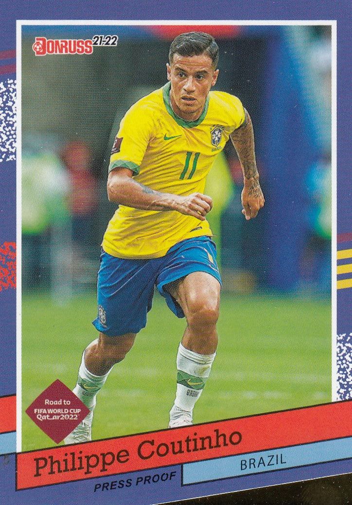 005. PHILIPPE COUTINHO - BRAZIL - 1991 DONRUSS TRIBUTE - PRESS PROOF