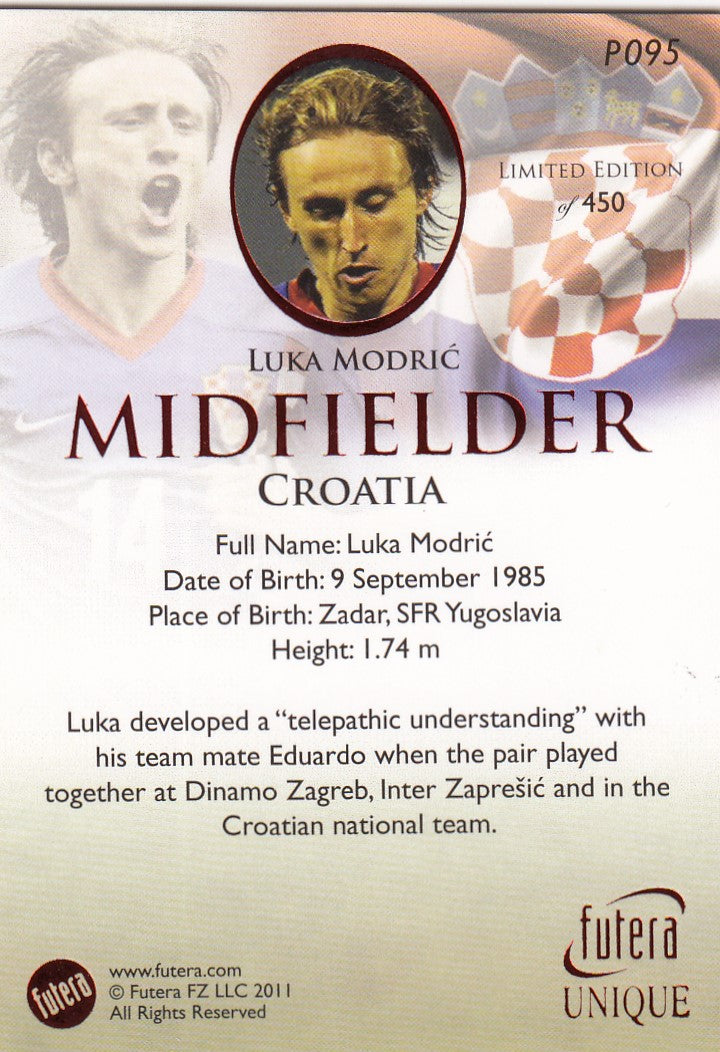 P095. LUKA MODRIC - CROATIA - MIDFIELDER - LIMITED EDITION OF 450