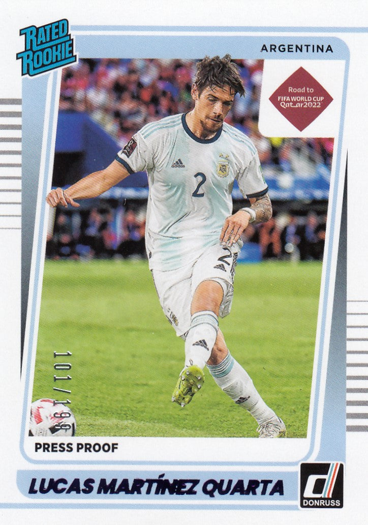 176. LUCAS MARTÌNEZ QUARTA - ARGENTINA - RATED ROOKIE - PRESS PROOF PURPLE #199