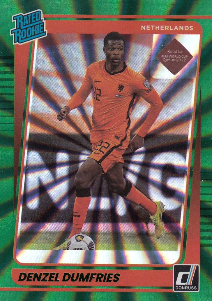 178. DENZEL DUMFRIES - NETHERLANDS - RATED ROOKIE - GREEN LAZER #349