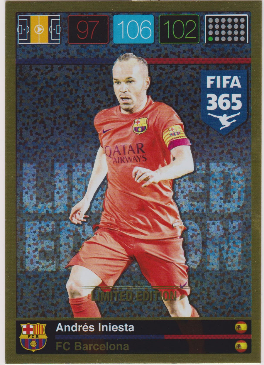 LE-2016. ANDRES INIESTA - BARCELONA - LIMITED EDITION - STORFORMAT KORT