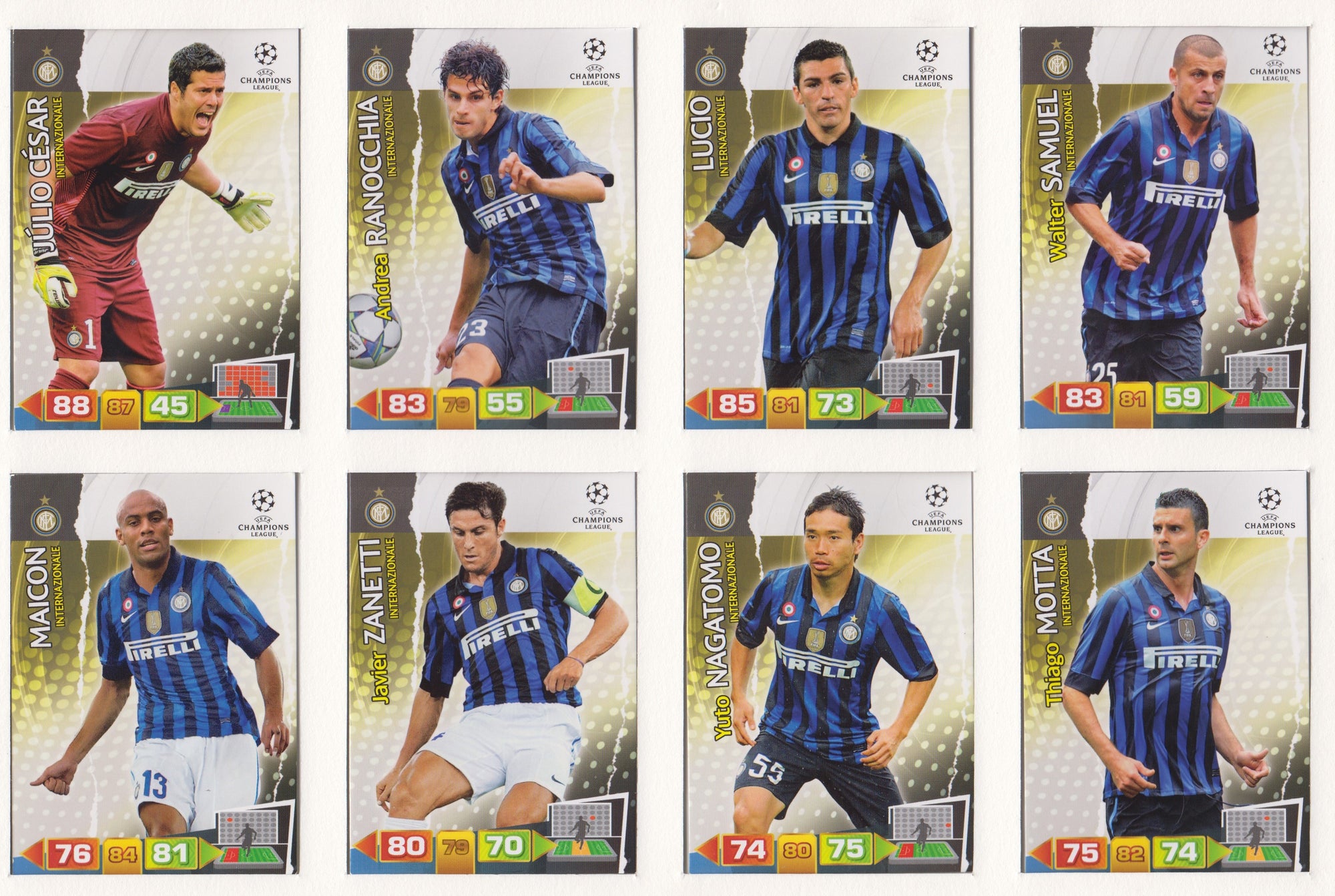 000. INTER KOMPLETT SETT - CHAMPIONS LEAGUE 2011/12