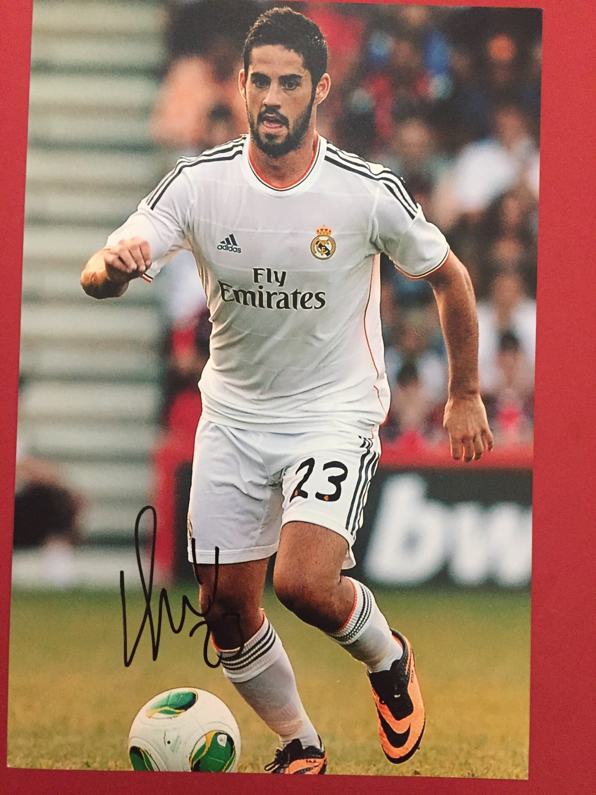 REAL MADRID - ISCO - SIGNERT BILDE MED EKTEHETSBEVIS/COA