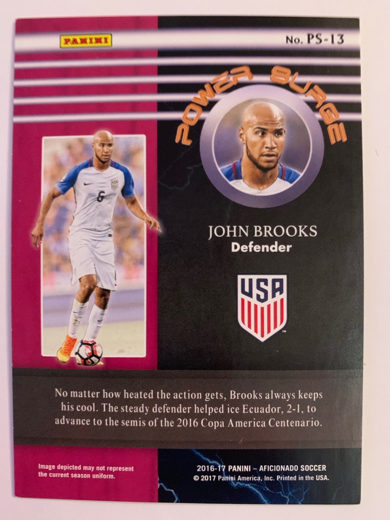 JOHN BROOKS - UNITED STATES - PANINI AFICIONADO - POWER SURGE #99