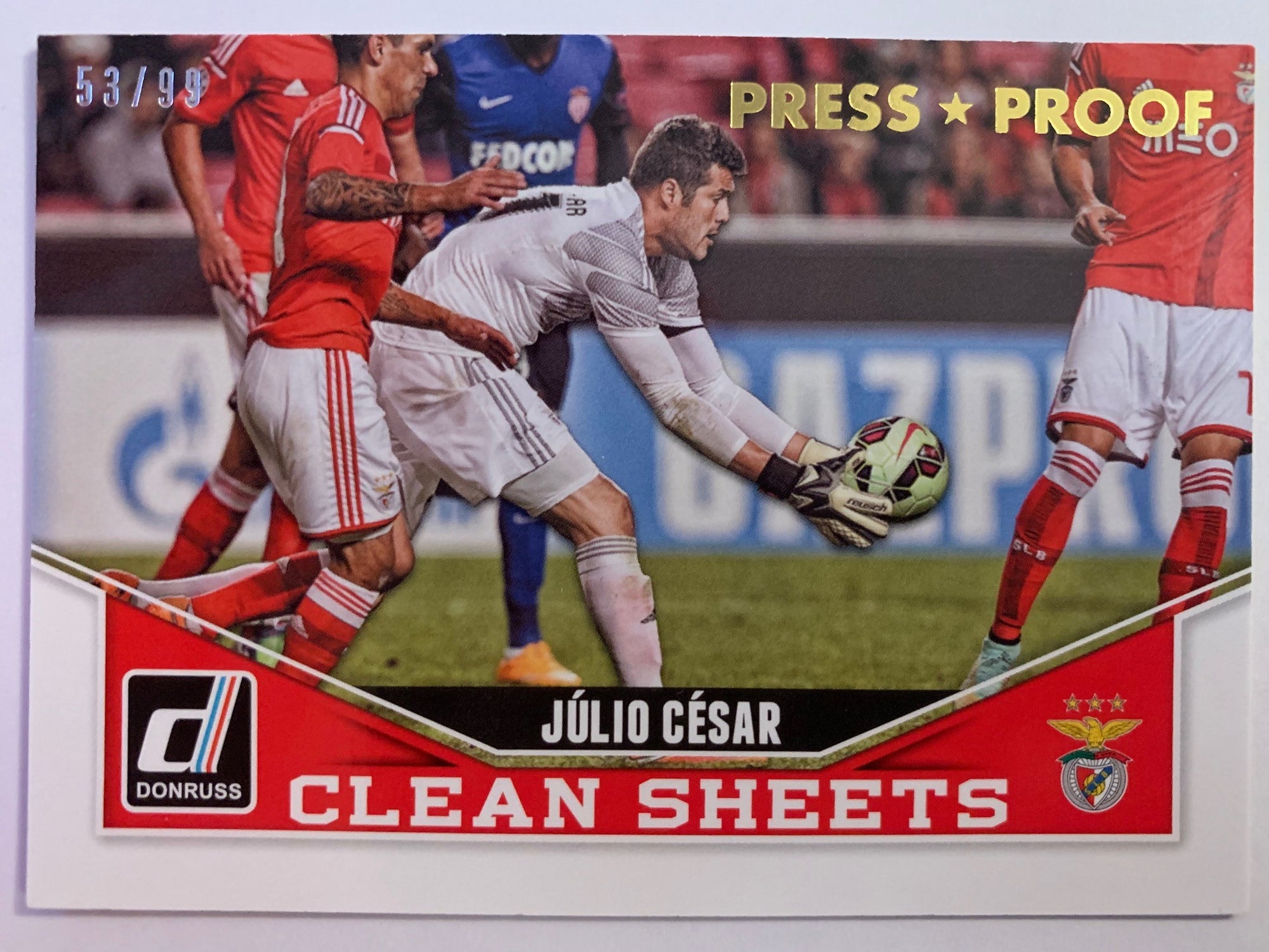 JULIO CESAR - BENFICA - PANINI DONDRUSS - CLEAN SHEETS #99