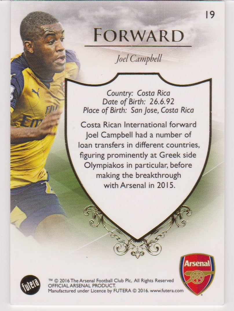 019. JOEL CAMPBELL - CLUB BASE - ARSENAL
