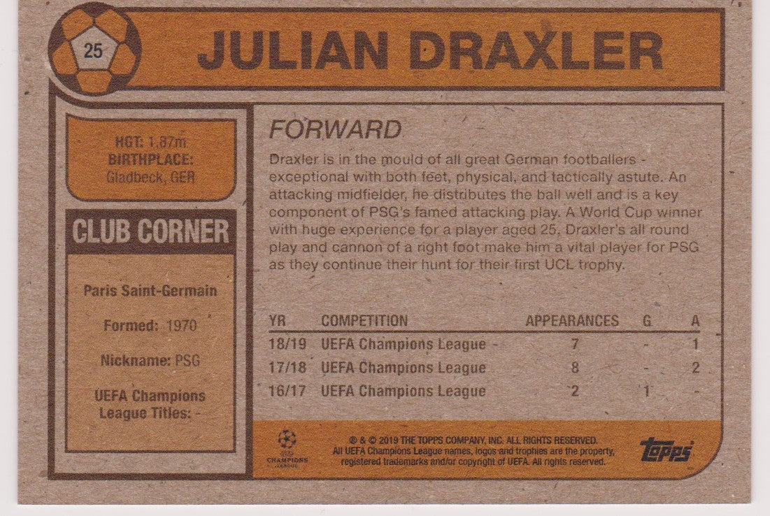 025. JULIAN DRAXLER - PARIS SAINT-GERMAIN - PR.462
