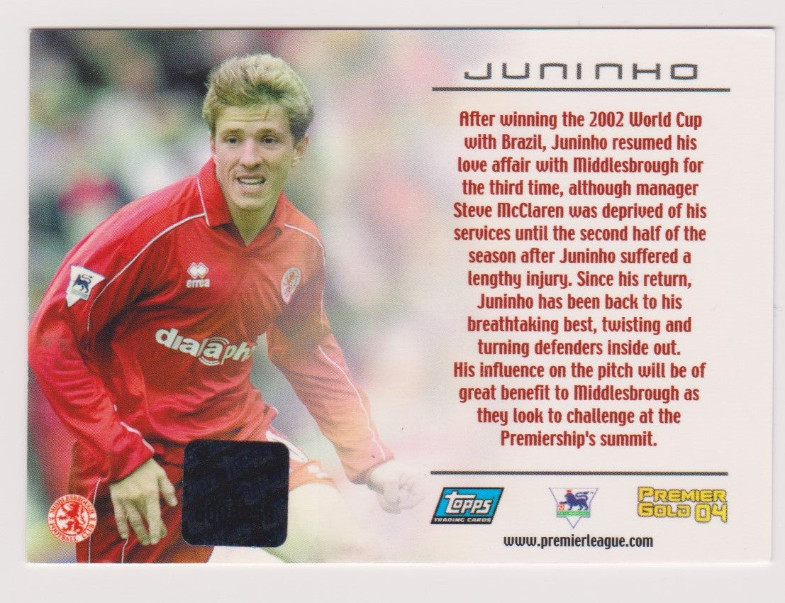 JUNINHO - MIDDLESBROUGH - AUTOGRAPHED #1000
