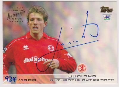 JUNINHO - MIDDLESBROUGH - AUTOGRAPHED #1000