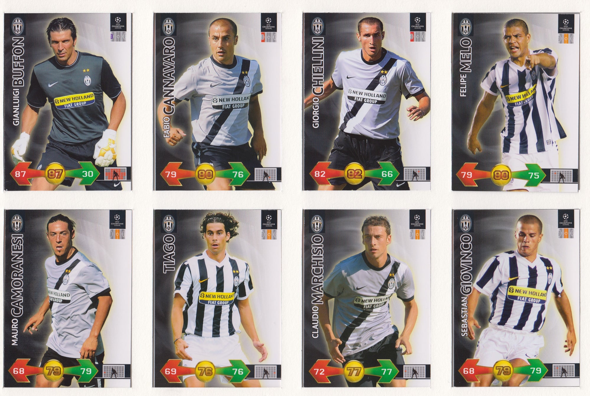 000. JUVENTUS KOMPLETT SETT "TEAM MATES" - CHAMPIONS LEAGUE 2009/10