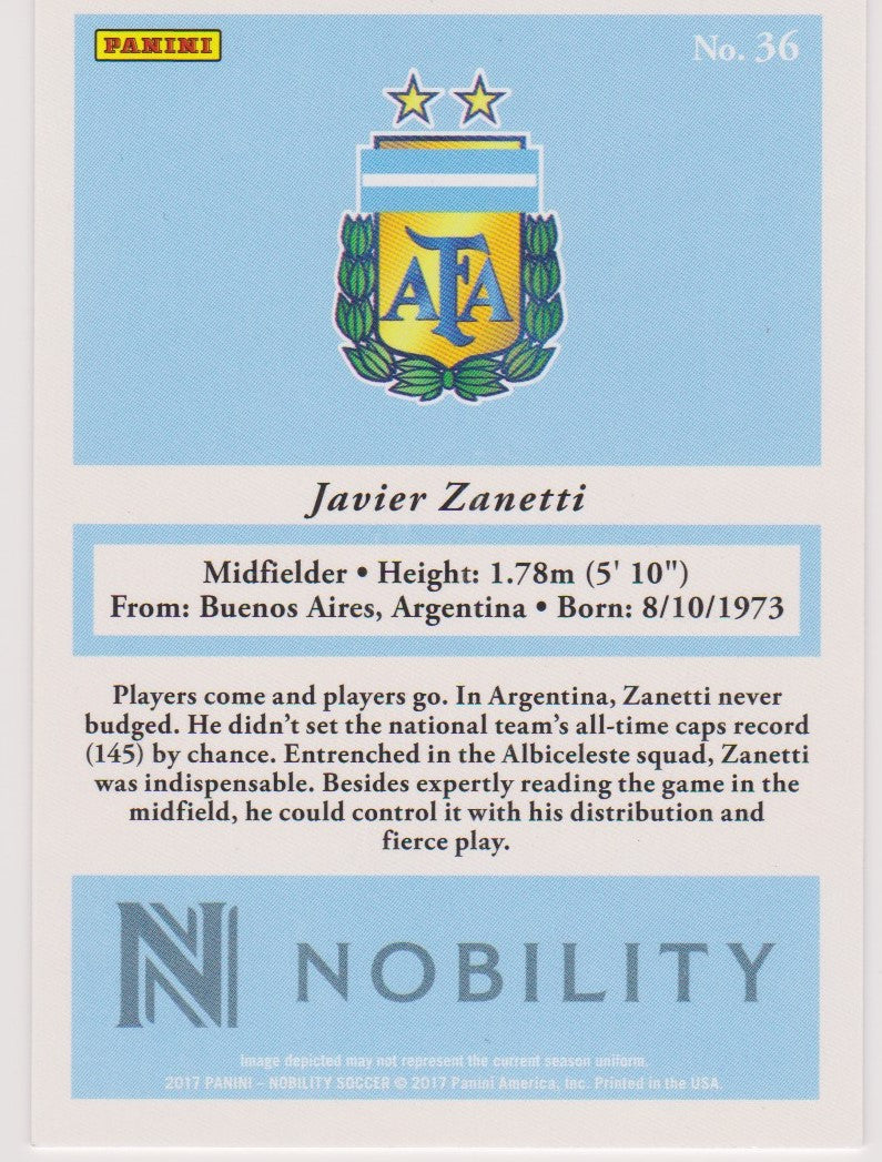 BLUE - 036. JAVIER ZANETTI - ARGENTINA #99
