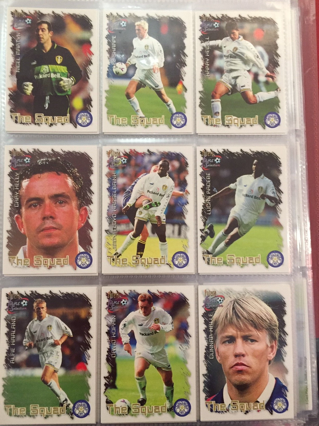 LEEDS UNITED - FUTERA 1999 - KOMPLETT SETT MED 99 KORT I PERM