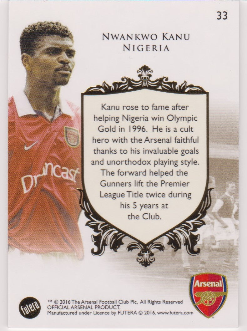 033. NWANKWO KANU - THE GREATS - ARSENAL