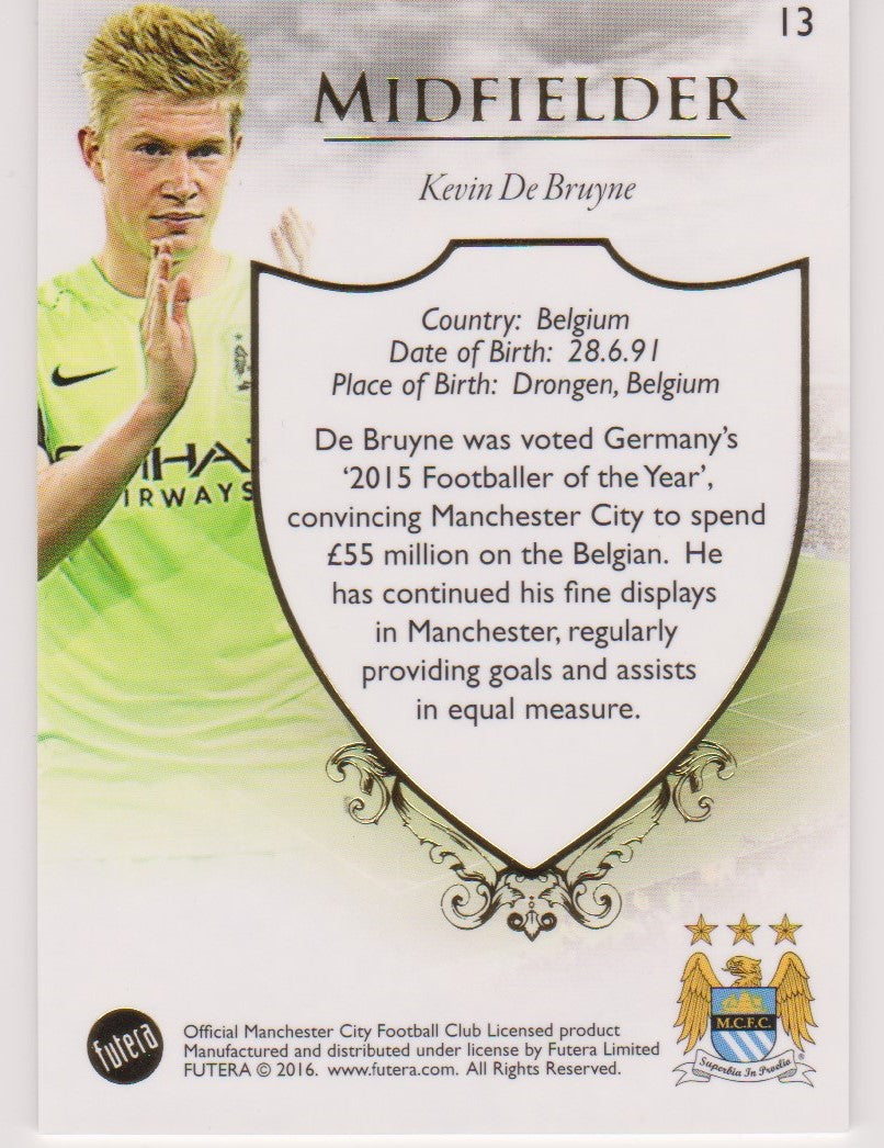 013. KEVIN DE BRUYNE - CLUB BASE - MANCHESTER CITY