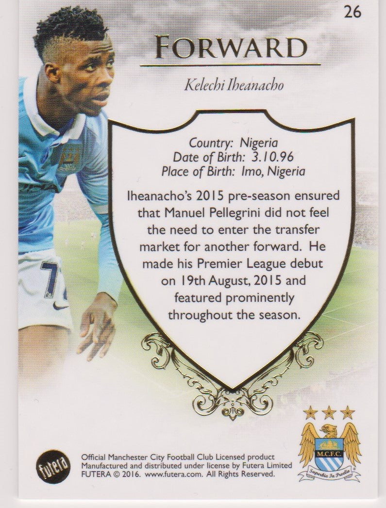 026. KELECHI IHEANACHO - CLUB BASE - MANCHESTER CITY