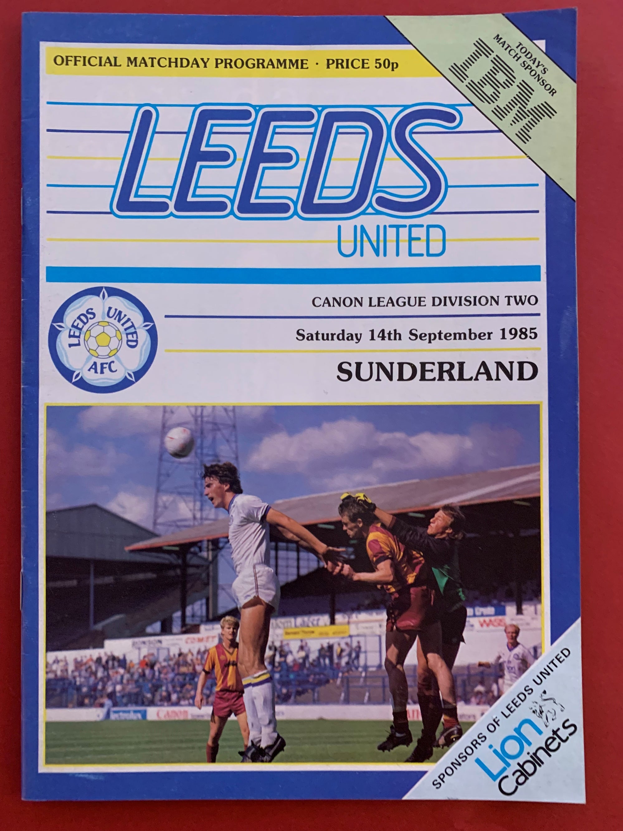 1985-14.9 LEEDS UNITED VS SUNDERLAND