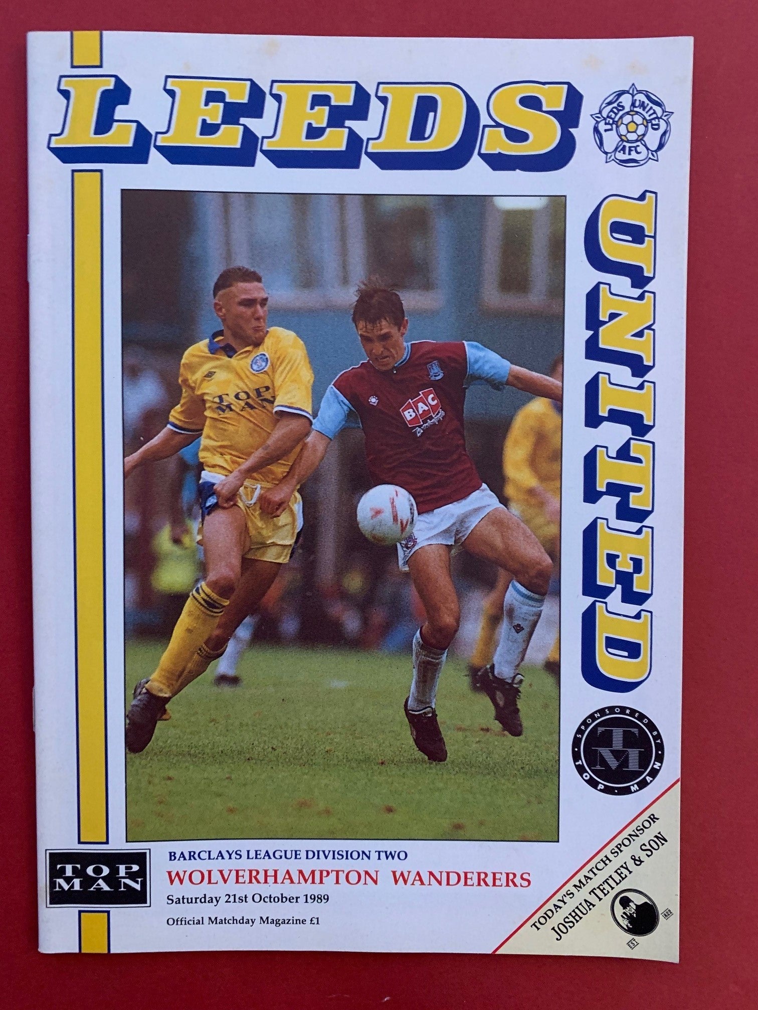 1989 -21.10 - LEEDS UNITED VS - WOLVERHAMPTON WANDERERS