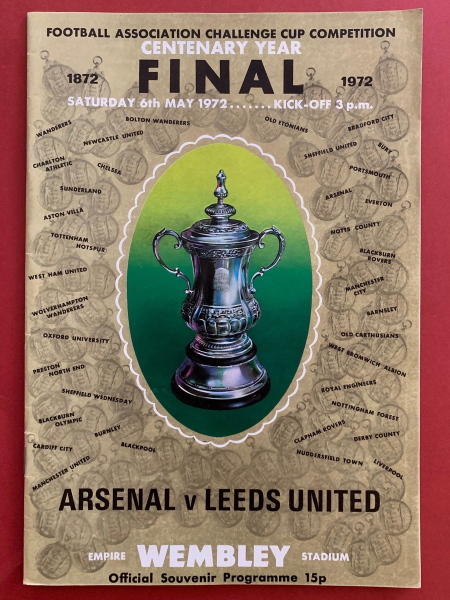 1972-6.5 ARSENAL VS LEEDS - KAMPROGRAM FRA  FA CUPFINALEN I 1972